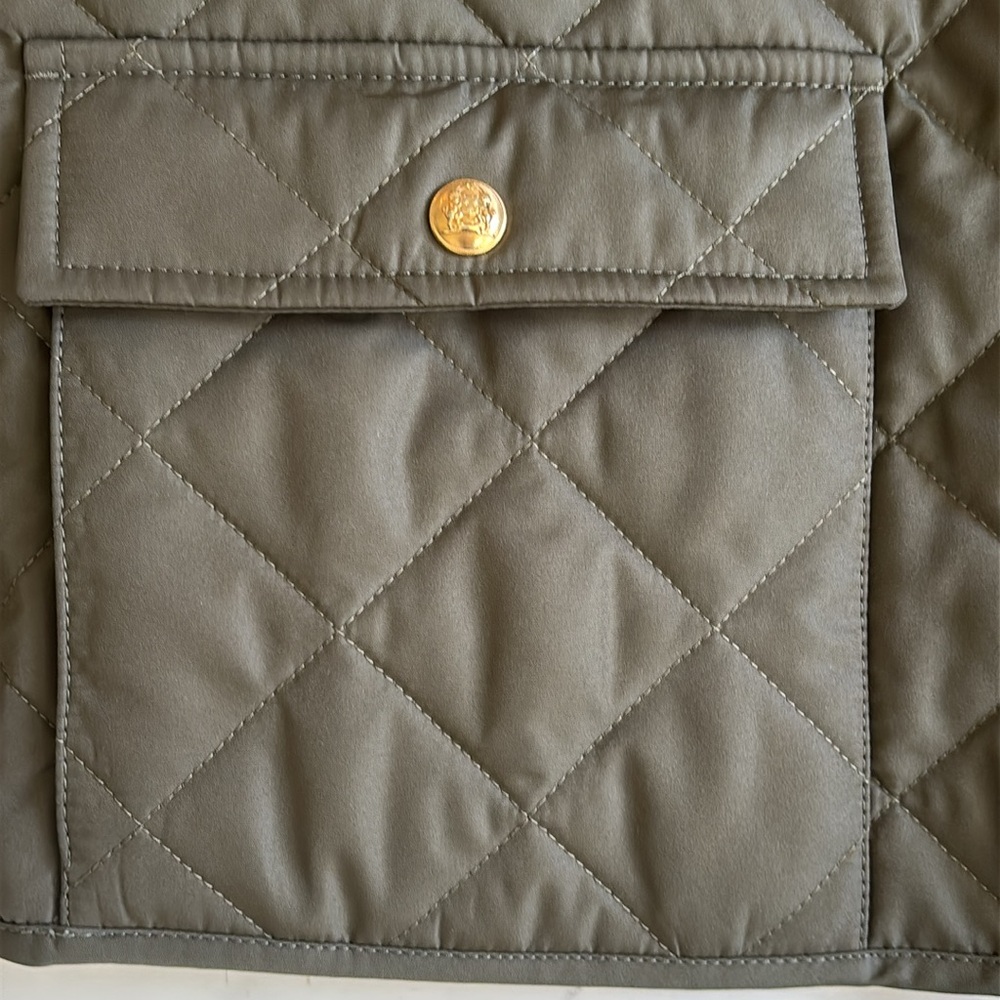 Celine Quilted Puffer Jacket - Dark Green and Brown. Hunting jacket - Picture 4 of 11